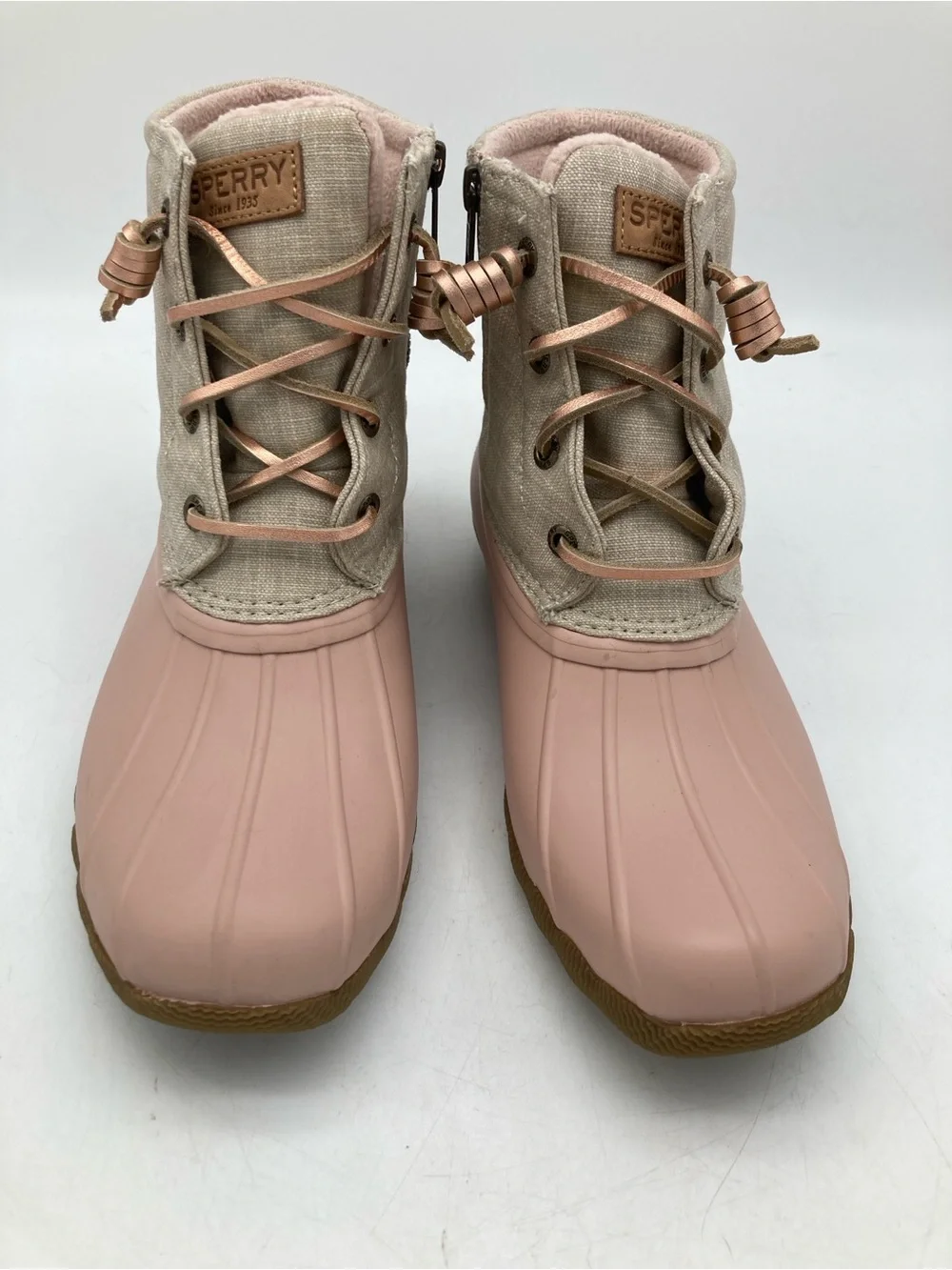 Sperry Saltwater Duck Boots in Oat Rose